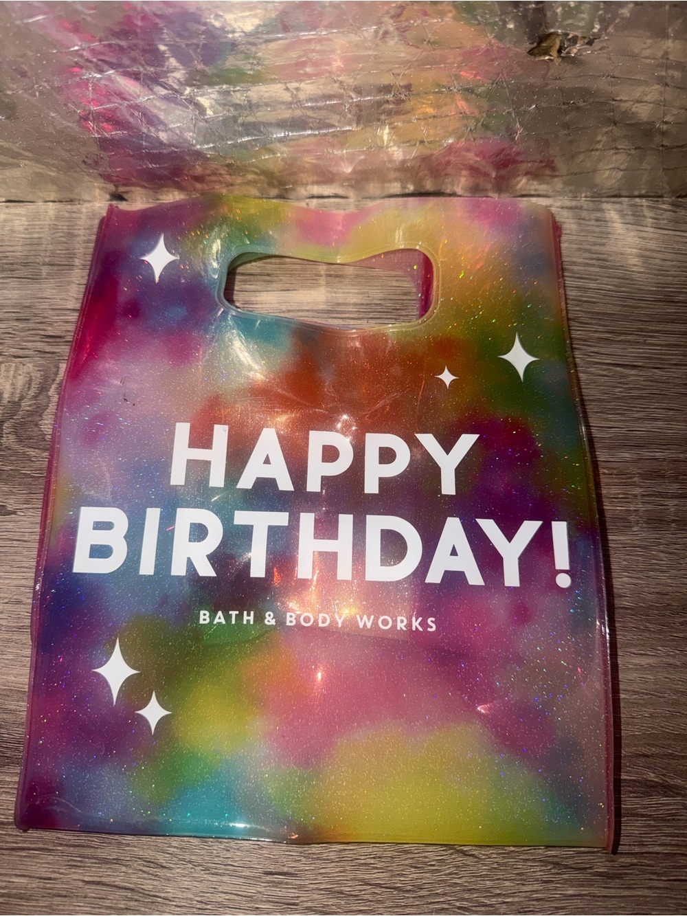 Bath & Body Works Rainbow Multicolor 'Happy Birthday' Gift Bag